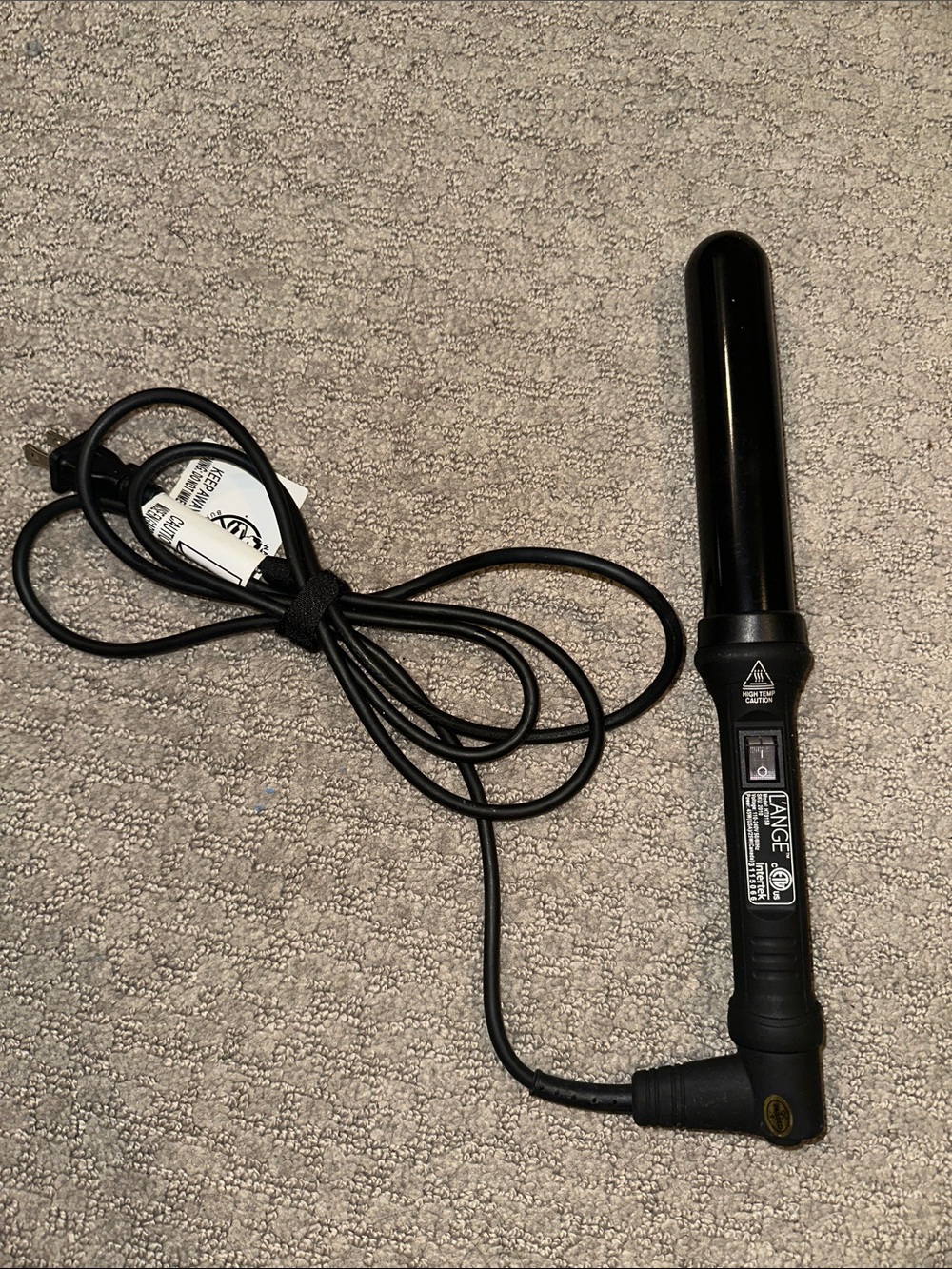 Black 1" Ceramic Curling Wand - Unbranded
